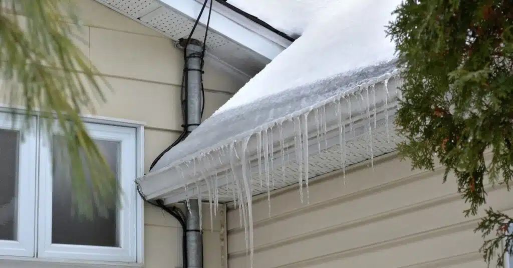 snow on roof