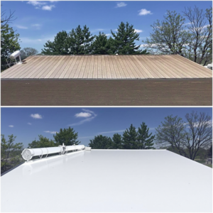 Before and after best roof coating