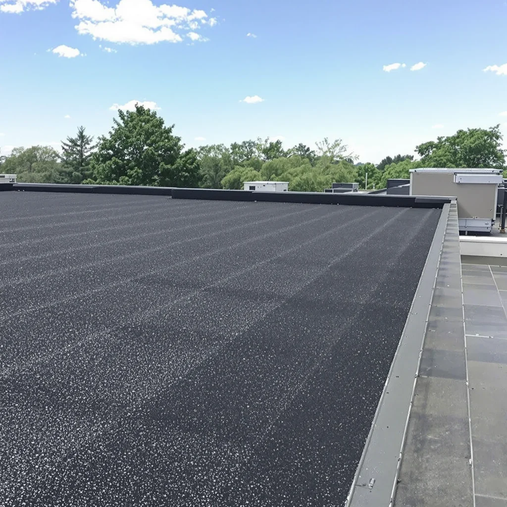 commercial flat roofing, self adhered sbs modified bitumen