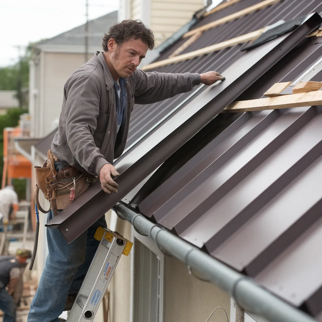 Commercial building gutter repair