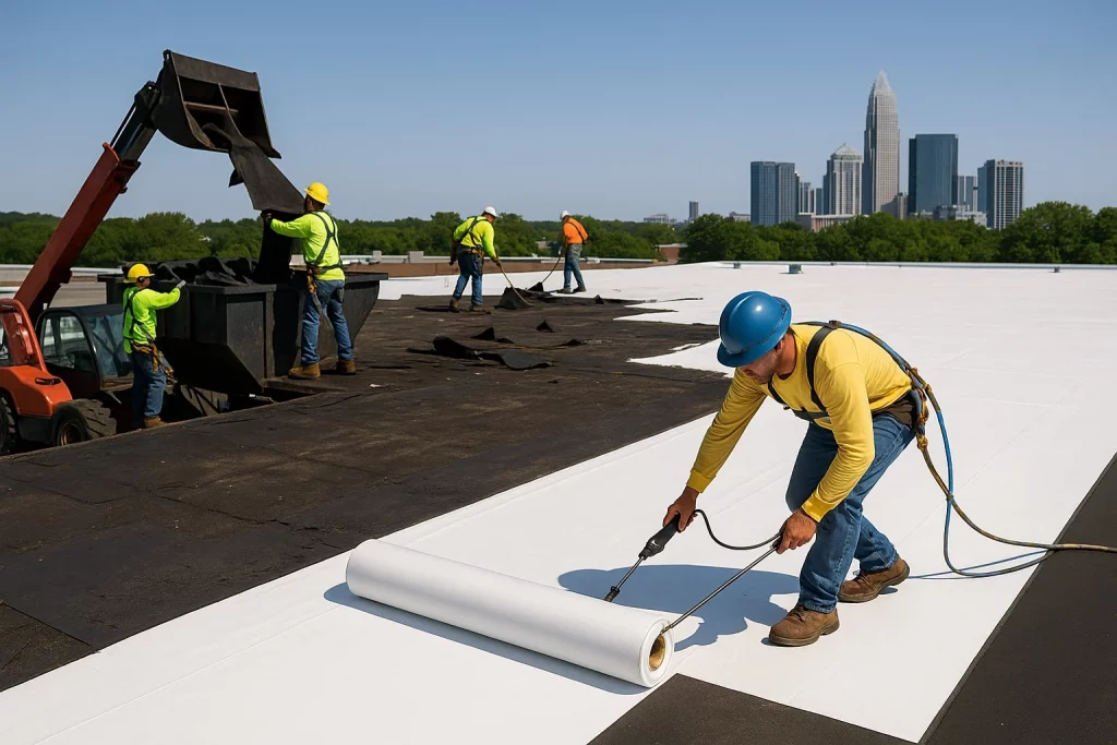 Charlotte NC commercial roof coatings